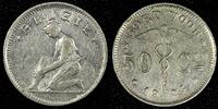 Belgium 50 Centimes Belgium Nickel 1923 French text XF KM# 87 (25 017) -