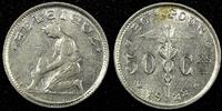 Belgium 50 Centimes Belgium Nickel 1922 French text XF KM# 87 (25 018) -