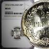 Finland 25 Pennia Finland Nicholas II Silver 1916 S NGC MS65 GEM BU KM #6.2 (010) -