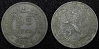 Belgium 25 Centimes BELGIUM German Occupation Zinc 1916 WWI Issue KM# 82 (25 045) -