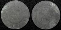Belgium 25 Centimes BELGIUM German Occupation Zinc 1918 WWI Issue KM# 82 (25 049) -