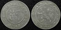 Belgium 25 Centimes BELGIUM German Occupation Zinc 1917 WWI Issue KM# 82 (25 048) -