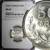 Sweden Ore SWEDEN Gustaf V Silver 1928 G 50 Ore NGC MS63 BU KM# 788 (015) -
