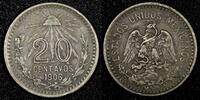 Mexico 20 Centavos MEXICO Silver 1906 Mo Toned KM# 435 (27 054) -