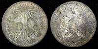 Mexico 50 Centavos Mexico ESTADOS UNIDOS MEXICANOS Silver 1917 XF Toned KM# 445(27 173) -