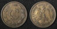 Mexico 1 Centavo Mexico ESTADOS UNIDOS MEXICANOS Bronze 1906 narrow date KM# 415 (441) -