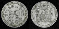 France 5 Centimes FRANCE Emergency coinage NOTGELD 1919 Ville de GEX-Ain El Mon# 10.1 -