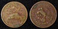 Mexico 20 Centavos Mexico ESTADOS UNIDOS MEXICANOS Bronze 1951 Mo SCARCE DATE KM#439(0) -