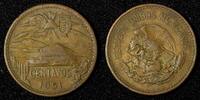 Mexico 20 Centavos Mexico ESTADOS UNIDOS MEXICANOS Bronze 1951 Mo SCARCE DATE KM#439(1) -