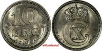 Denmark Christian X 1921(h) HCN; GJ 10 Ore CHOICE UNC KM# 818.2a (14 888)