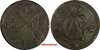 1 SKILLING SWEDEN COPPER 1802  OVERSTRUCK ON 2 ORE S.M. 1743-1768 KM#566 (17 305) Uncertified