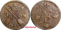 SWEDEN COPPER Adolf Frederick 1761 1 ORE S.M. KM# 460 (2528) Uncertified