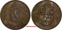 Finland Copper 1935 10 Penniä Helsinki Mint UNC Condition KM# 24 (17 423)