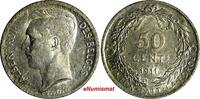 Belgium 50 Centimes Belgium Silver 1911 '' French Legend'' KEY DATE SCARCE XF KM# 70(4628) -