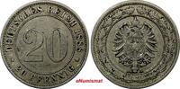 20 Pfennig Germany - Empire Wilhelm I Copper-Nickel 1888 A  KM# 9.1 (11 306) Uncertified