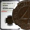 4 Reichspfennig Germany, Weimar Republic Bronze 1932 A  NGC AU58 BN KM# 75 (168)