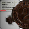 2 Rentenpfennig Germany,Weimar Republic 1923-A  NGC MS63 BN KM# 31 (019)