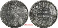 India Rupee India-British Victoria Silver 1877 B dot Bombay Mint KM# 492 (18 538) -