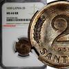 Latvia 2 Santimi 1939 LATVIA Bronze 1939  NGC MS64 RB 1 YEAR TYPE Mint L... 64,42 EUR  Excl. 12,88 EUR Verzending