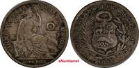 Peru 1/5 Sol 1895 Peru Silver 1895 TF-JR  Early Type Date RARE aVF KM# 2... 103,07 EUR  Excl. 12,88 EUR Verzending