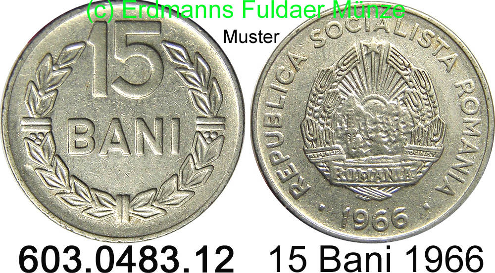 1966 Romania 15 Bani 