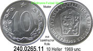 Tschechoslowakei 10 Heller *56 KM49.1 . 240.0265.11 -