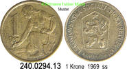 Tschechoslowakei 1 Krone *59 KM50 . 240.0294.13 -