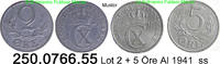Denmark Dänemark 2 + 5 Öre *46, *47 2 Werte . 250.0766.55 -