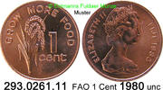 Fiji Islands Fidschi Inseln 1 Cent *37 KM39 FAO Jahr !! 293.0261.11 -