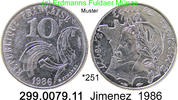 France Frankreich 10 Francs *251 KM959 JIMENEZ . 299.0079.11 -