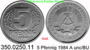5 Pfennig 1986A DDR Deutschland J. 1509 . 350.0250.11 unc/BU