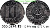DDR Deutschland 10 Pfennig J. 1510 . 350.0274.13 -