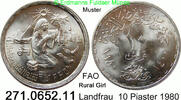 Egypt Ägypten 10 Piaster *209 Landfrau FAO . 271.0652.11 -