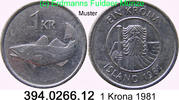 Iceland Island 1 Krone / 1 Krona *30 KM27 Kabeljau . 394.0266.12 -