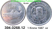 Iceland Island 1 Krone / 1 Krona *30 KM27 Kabeljau . 394.0268.12 -