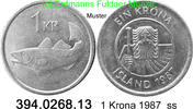 Iceland Island 1 Krone / 1 Krona *30 KM27 Kabeljau . 394.0268.13 -