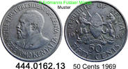 Kenya Kenia 50 Cents 1969 *13 KM13 . 444.0162.13 ss 1,25 EUR incl. BTW., plus 15,75 EUR verzending