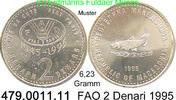 Mazedonien 2 Denari *6a KM6a FAO 6,23 Gramm . 479.0011.11 -