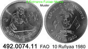 Malediven 10 Rufiyaa *26 KM62 FAO Kunstgewerbe . 492.0074.11 -