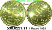 Nepal 1 Rupee *335 KM1092 UNO 50 Jahre . 530.0221.11 -