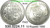 Nepal 10 Rupees *336 KM1089 FAO 50 Jahre . 530.0224.11 -