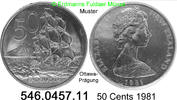 Neuseeland 50 Cents *37.1 KM37 in Ottawa geprägt . 546.0457.11 -