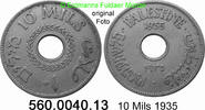 Palestina 10 Mils *4 KM4 Lochgeld . 560.0040.13 -