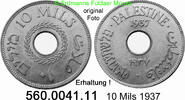 Palestina 10 Mils *4 KM4 Lochgeld . 560.0041.11 -