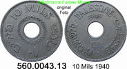 Palestina 10 Mils *4 KM4 Lochgeld . 560.0043.13 -