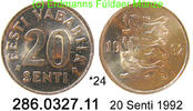 Estonia Estland 20 Senti *24 KM23 . 286.0327.11 -