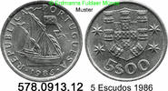 Portugal 5 Escudos *49 Karavelle . 578.0913.12 -