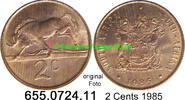 Südafrika Republik 2 Cents *122 KM83 . 655.0724.11 -