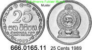 Sri Lanka 25 Cents *79.2 KM141.2 Riffelrand . 666.0165.11 -