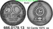 Sri Lanka 50 Cents *79.1 KM135.1 Sicherheitsrand . 666.0179.13 -
